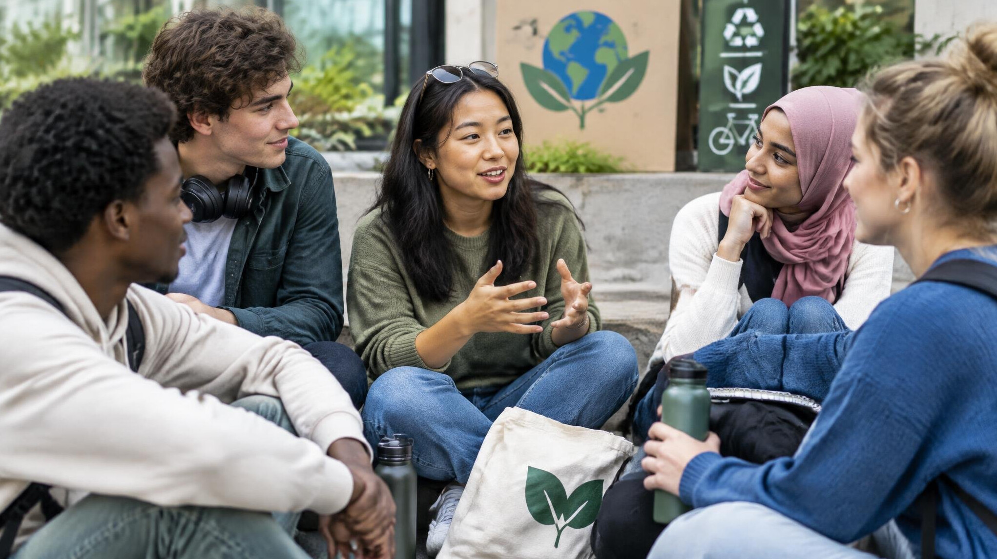 young people discussing values