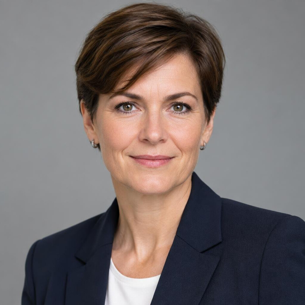Studio portrait of a German female research director