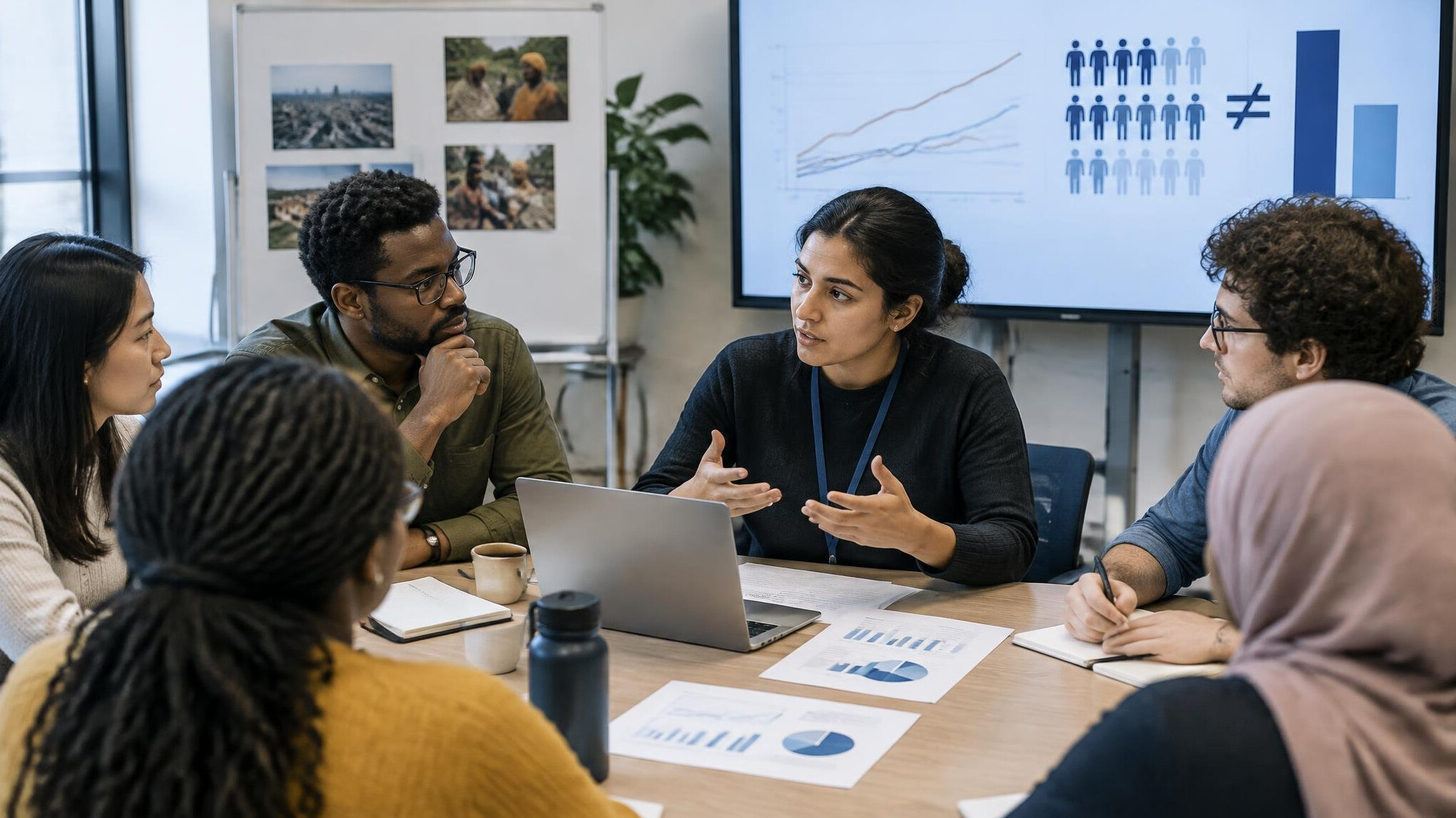 researchers analyzing inequality data